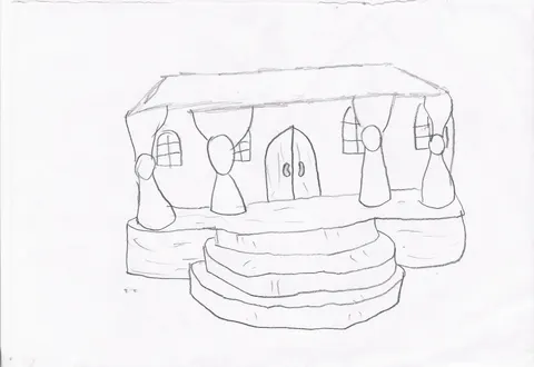 Fachada (drawing, age 7)