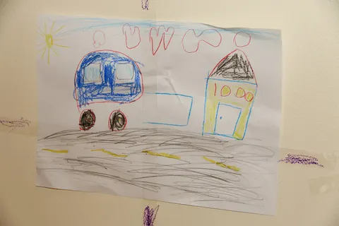 Driving to the Supermarket (drawing)